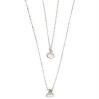 Couple Stainless Steel Necklace, 201 Stainless Steel, with 1.96inch extender chain, Round, 2 pieces & Unisex & with magnetic, original color Approx 17.7 Inch 