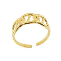 Edelstahl Fingerring, 304 Edelstahl, 18K vergoldet, Modeschmuck & für Frau, goldfarben, 8mm, Größe:7, verkauft von PC