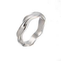 Anillo de dedo de acero Titanium de, Partículas de acero, pulido, Joyería & unisexo & diverso tamaño para la opción, color original, tamaño:6-11, Vendido por UD