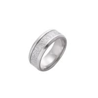 Anillo de dedo de acero Titanium de, Partículas de acero, Donut, Joyería & unisexo & diverso tamaño para la opción, plateado, tamaño:6-11, Vendido por UD