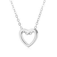 Zinc Alloy Necklace, with 5cm extender chain, Heart, plated, fashion jewelry & for woman & hollow 15mm cm 