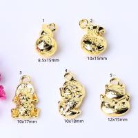 Animal Brass Pendants, 18K gold plated gold 