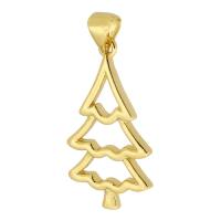 Messing Anhänger, Weihnachtsbaum, goldfarben plattiert, Weihnachts-Design & Modeschmuck & DIY & für Frau, goldfarben, 15x27x2mm, Bohrung:ca. 3mm, verkauft von PC