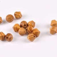 Perles en bois d'origine, pin, polygone, DIY, 16mm, Vendu par PC