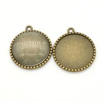 Zinc Alloy Pendant Cabochon Setting, antique bronze color plated, original color, Inner Approx 25mm 