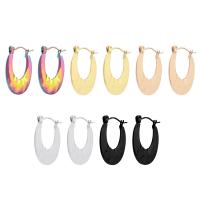 Stainless Steel Hoop Earring, 304 Stainless Steel, Vacuum Ion Plating, fashion jewelry & for woman 