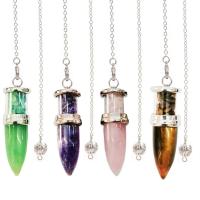 Zinc Alloy Pendulum, with Gemstone & Glass & Unisex Approx 7.87 Inch 