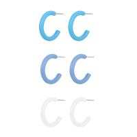 Zinc Alloy Stud Earring Set, Letter C, fashion jewelry & for woman & enamel 20mm 