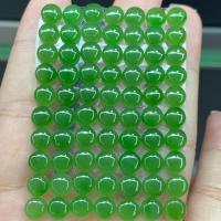 Hetian Jade cabujón, Esférico, pulido, Bricolaje, verde, 6mm, aproximado 70PCs/Bolsa, Vendido por Bolsa