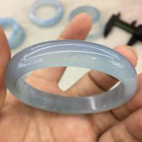 Aquamarine Bangle, Donut, polished, for woman, sea blue, inner 53~58mm 