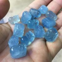 Aquamarine Beads, Mythical Wild Animal, polished, DIY & no hole, sea blue, 8u00d713~19u00d712mm, Approx 