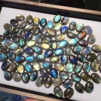 Labradorite Cabochon, Oval, polished, DIY, grey Approx 