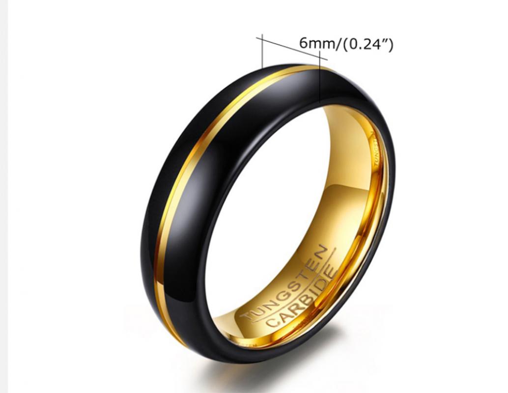 Men Tungsten Steel Ring in Bulk, plated, different size for choice & for man & two tone, 6mm, Sold By PC