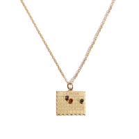 Collier de bijoux de titane, Acier titane, avec 1.97inch chaînes de rallonge, Plaqué or 18K, bijoux de mode & unisexe & avec strass, doré Environ 17.72 pouce, Vendu par PC