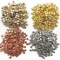 CCB Plastic Beads, Copper Coated Plastic, Square, plated, DIY 