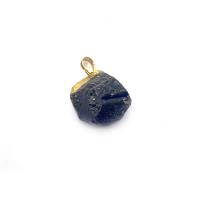 Natural Quartz Pendants, with Brass, irregular, gold color plated, Unisex 17x41- 