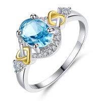 Bague zircone cubique, laiton, avec zircon cubique, ovale, Placage, normes différentes pour le choix & pour femme, plus de couleurs à choisir, Vendu par PC