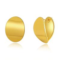 Brass Stud Earring, 18K gold plated, fashion jewelry & for woman, golden 