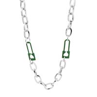 Collier de bijoux de titane, Acier titane, avec 5cm chaînes de rallonge, cadnas, poli, bijoux de mode & unisexe, plus de couleurs à choisir cm, Vendu par PC