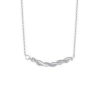 Zircon cubique Micro Pave collier en argent sterling, Argent sterling 925, Placage, pavé de micro zircon & pour femme, plus de couleurs à choisir Environ 17.7 pouce, Vendu par PC