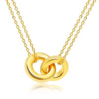 Collier en laiton fait à la main, avec 5.5 chaînes de rallonge, Plaqué d'or, bijoux de mode & Haute qualité plaqué et ne fond jamais & pour femme, 4mm cm, Vendu par PC