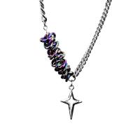 Collier de bijoux de titane, Acier titane, avec 5cm chaînes de rallonge, croix, Placage coloré, bijoux de mode & unisexe & réglable, couleur originale cm, Vendu par PC