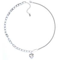 Collier de bijoux en argent , Argent sterling 925, coeur, poli, styles différents pour le choix & pour femme, couleur originale, Vendu par PC