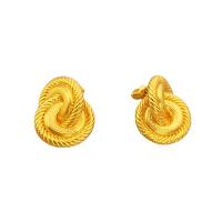 Brass Stud Earring, 18K gold plated, for woman 