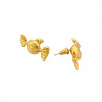 Brass Stud Earring, Candy, plated, for woman 