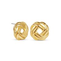 Brass Stud Earring, gold color plated, fashion jewelry & for woman, gold, 17mm 