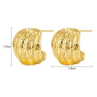 Brass Stud Earring, gold color plated, fashion jewelry & for woman, gold 