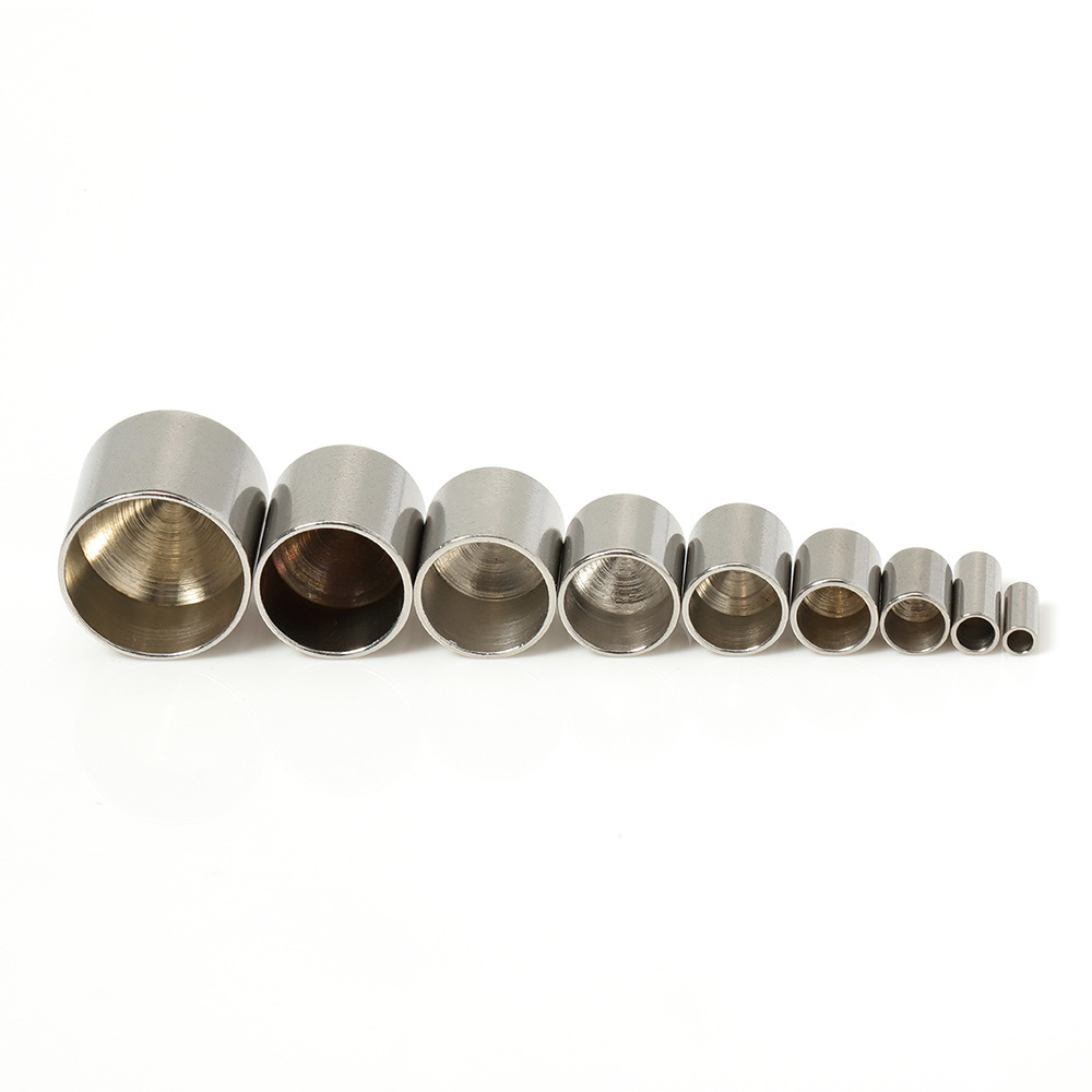 Stainless Steel End Caps, 304 Stainless Steel, Column, machine polishing & different size for choice, original color, Sold By PC