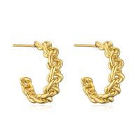 Brass Stud Earring, 18K gold plated, for woman 