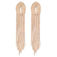 Fashion Fringe Earrings, Zinklegierung, goldfarben plattiert, Modeschmuck & für Frau, goldfarben, 115x21mm, verkauft von Paar