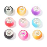 Handgefertigte Lampwork Perlen, rund, DIY & satiniert, keine, 14x10.5mm, ca. 20PCs/Tasche, verkauft von Tasche