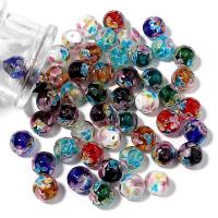 Abalorios de Cristal Murano con Flor interior, Cristal de murano, Esférico, Bricolaje, más colores para la opción, 12mm, aproximado 10PCs/Bolsa, Vendido por Bolsa