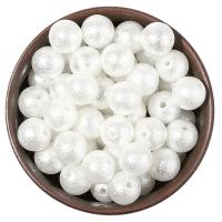 ABS Plastic Beads, Round, DIY white 