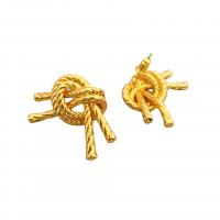 Brass Stud Earring, 18K gold plated, for woman 