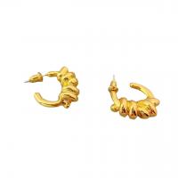 Brass Stud Earring, plated, for woman 