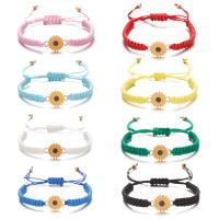 Fashion Create Wax Cord Bracelets, with Zinc Alloy, gold color plated, Unisex & adjustable & enamel 13mm cm 