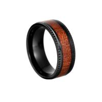 Titan Stahl Fingerring, Titanstahl, Vakuum-Ionen-Beschichtung, Modeschmuck & verschiedene Größen vorhanden & für den Menschen, schwarz, 8x2mm, verkauft von PC