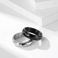 Titan Stahl Fingerring, Titanstahl, poliert, Modeschmuck & unisex & verschiedene Größen vorhanden, keine, 6mm, verkauft von PC