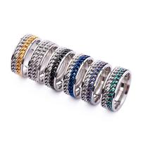 Titan Stahl Fingerring, Titanstahl, Vakuum-Ionen-Beschichtung, Modeschmuck & unisex & verschiedene Größen vorhanden, keine, 8x2mm, verkauft von PC