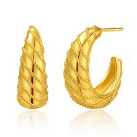 Brass Stud Earring, 18K gold plated, for woman 