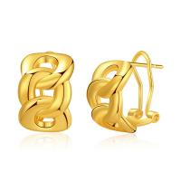 Brass Lever Back Earring, 18K gold plated, for woman 