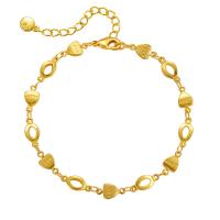 Brass Bracelets, 18K gold plated, for woman Approx 6.69 Inch 