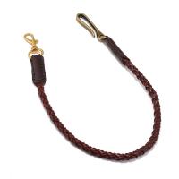 Cowhide Waist Chain, with Zinc Alloy, gold color plated, fashion jewelry & Unisex, brown cm 