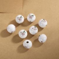 Printing Wood Beads, Hemu Beads, Round, DIY 16mm 