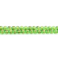 Abalorios de Cristal Esféricos, pulido, Bricolaje & diverso tamaño para la opción & incrustacion de oro, cristal verde, longitud:aproximado 38 cm, Vendido por Sarta