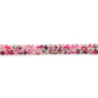 Regenbogen Jade, rund, poliert, DIY, rosakarmin, 6mm, ca. 62PCs/Strang, verkauft von Strang